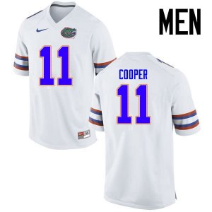 Men's Florida Gators #11 Riley Cooper NCAA Nike White Authentic Stitched College Football Jersey KYR8462ET